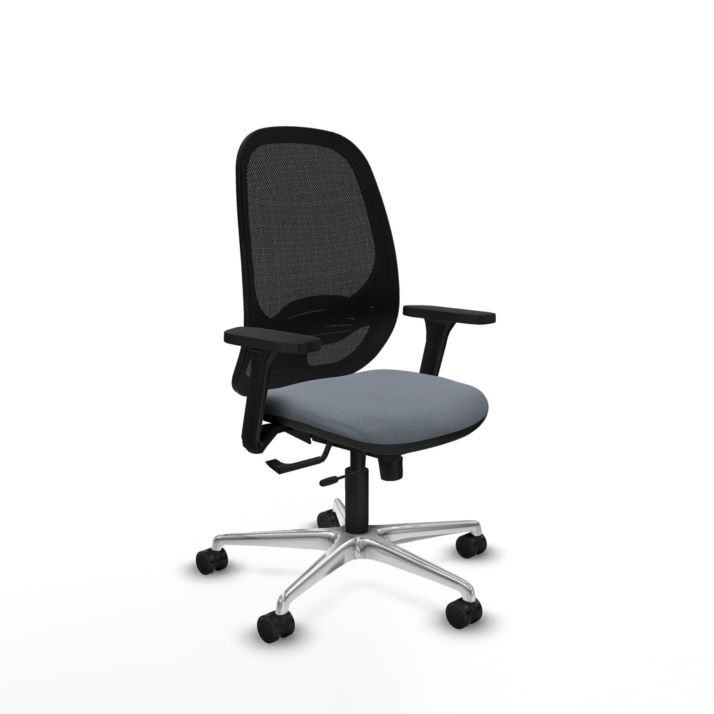 Cilanco traslack malla negra bali gris brazos 3D base aluminio ruedas 65mm nailon