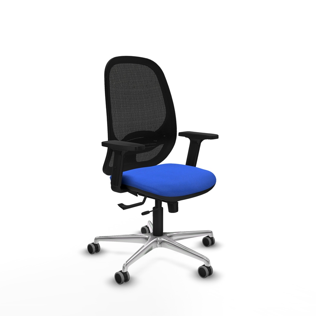 Cilanco traslack malla negra bali azul brazos 2D base aluminio ruedas 65mm engomadas