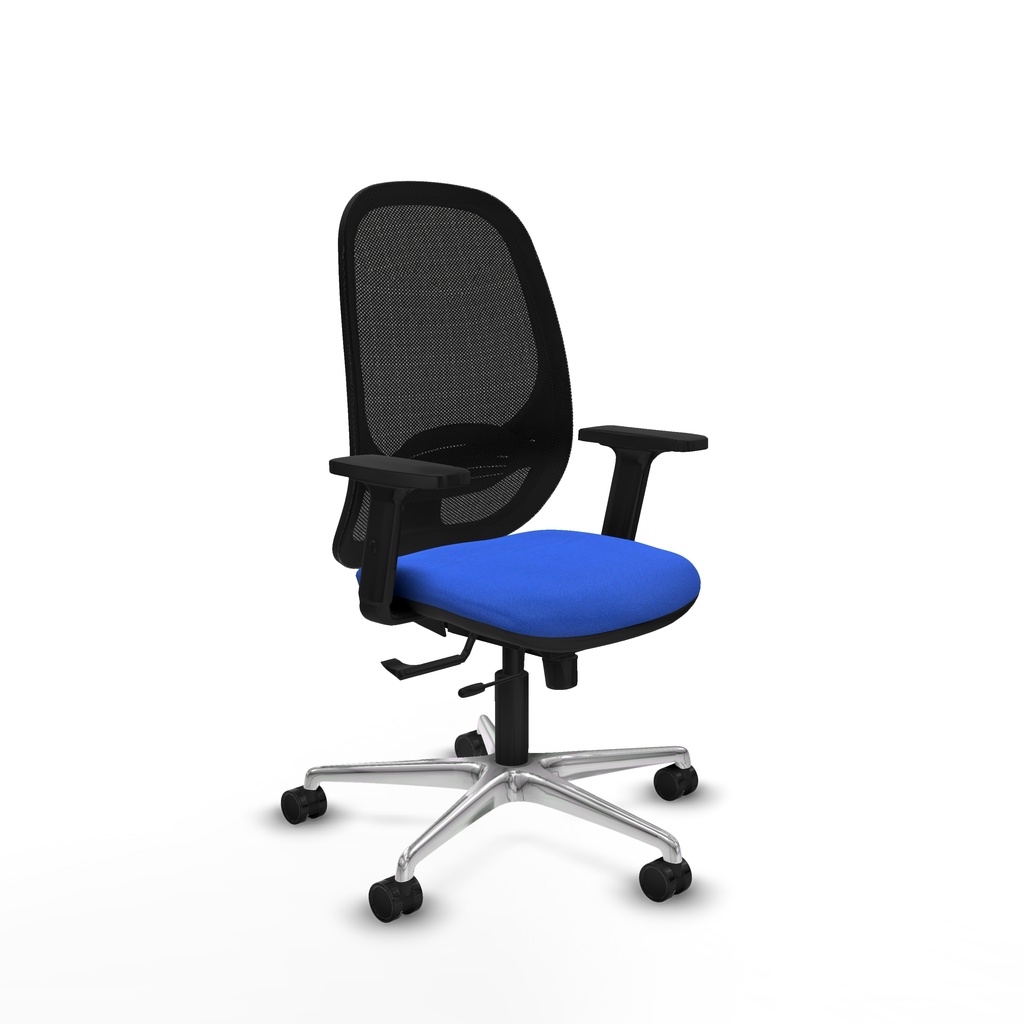 Cilanco traslack malla negra bali azul brazos 2D base aluminio ruedas 65mm nailon