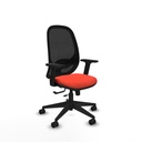 Cilanco traslack malla negra bali naranja oscuro brazos 2D base piramidal ruedas 65mm nailon