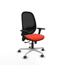 Cilanco traslack malla negra bali naranja oscuro brazos 3D base aluminio ruedas 65mm engomadas