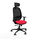Cilanco traslack malla negra bali rojo brazos 1D base nailon cabecero 2D ruedas 65mm engomadas