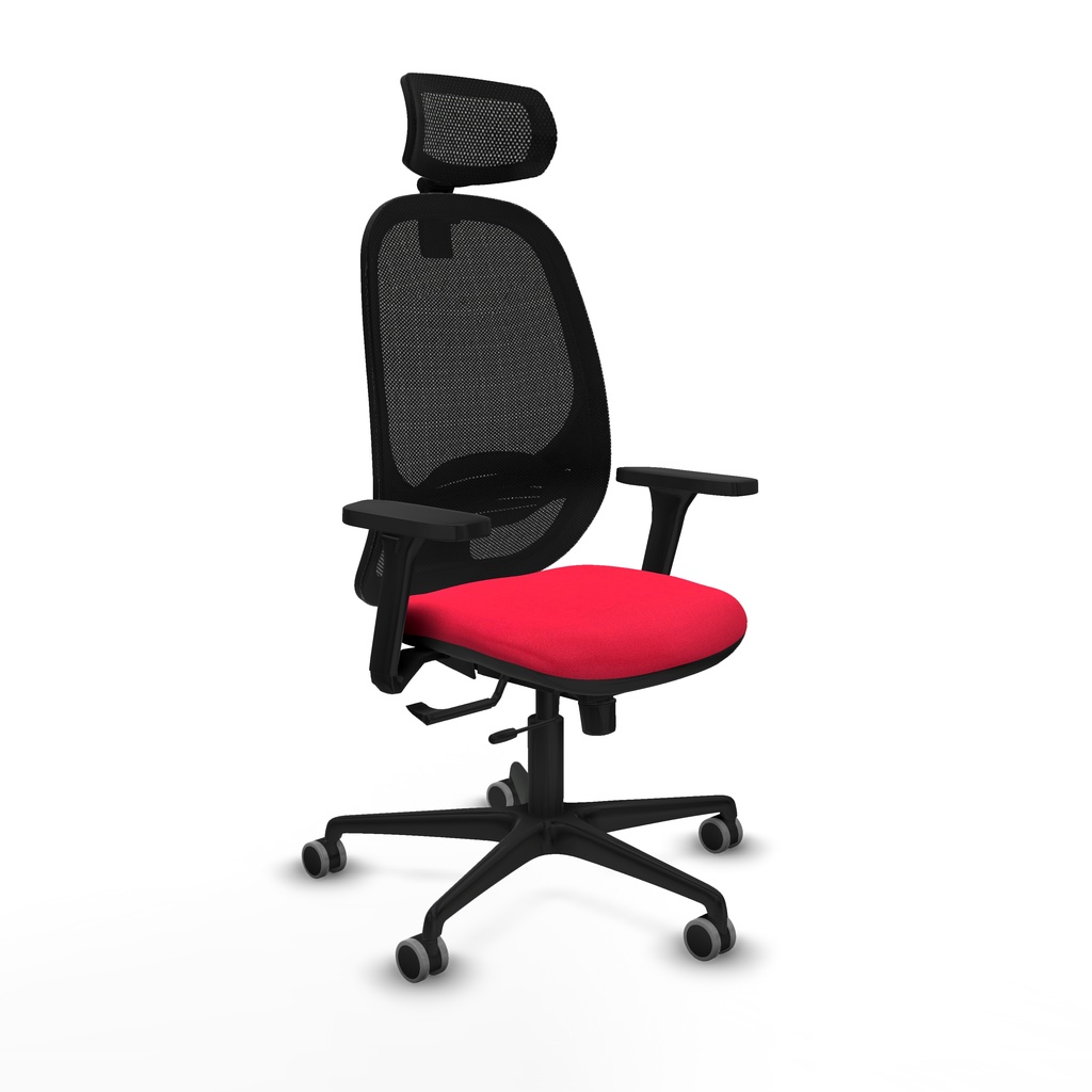 Cilanco traslack malla negra bali rojo brazos 3D base nailon cabecero 2D ruedas 65mm engomadas