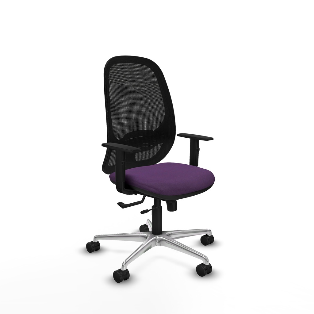Cilanco traslack malla negra bali morado brazos 1D base aluminio ruedas 65mm nailon