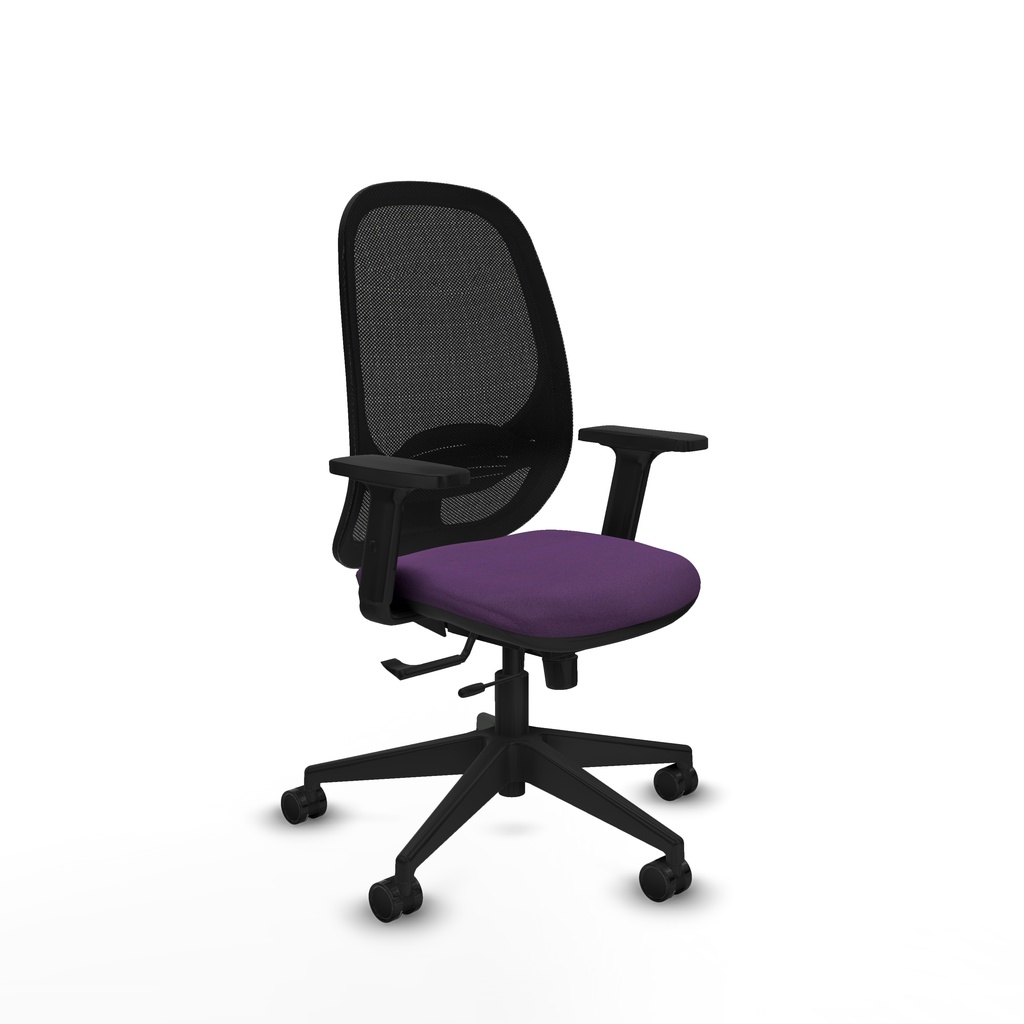 Cilanco traslack malla negra bali morado brazos 2D base piramidal ruedas 65mm nailon