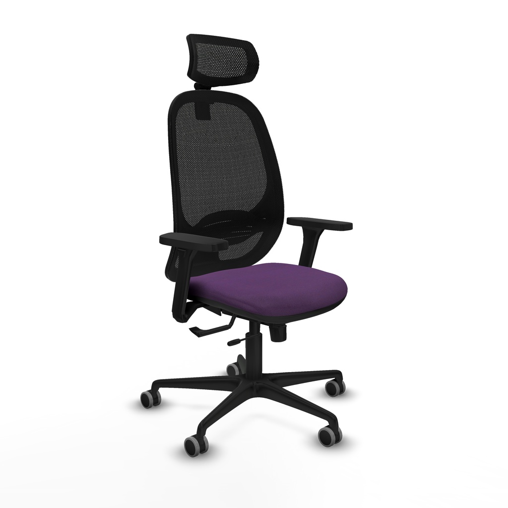 Cilanco traslack malla negra bali morado brazos 3D base nailon cabecero 2D ruedas 65mm engomadas