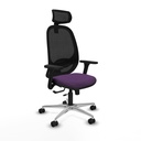 Cilanco traslack malla negra bali morado brazos 3D base aluminio cabecero 2D ruedas 65mm nailon