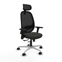 Cilanco traslack malla negra bali negro brazos 3D base aluminio cabecero 2D ruedas 65mm nailon