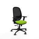 Cilanco traslack malla negra similpiel pistacho brazos 2D base nailon ruedas 65mm engomadas