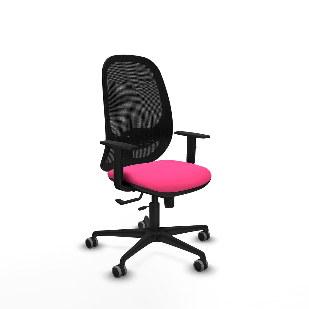 [354STM5S24B1D036G0] Cilanco traslack malla negra similpiel rosa brazos 1D base nailon ruedas 65mm engomadas