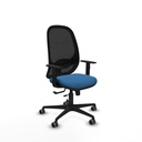 Cilanco traslack malla negra similpiel azul claro brazos 1D base nailon ruedas 65mm engomadas