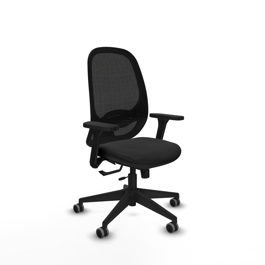 Cilanco traslack malla negra similpiel negro brazos 3D base piramidal ruedas 65mm engomadas