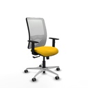 Zulema sincro malla blanca bali amarillo brazos 1D base aluminio  ruedas 65mm engomadas