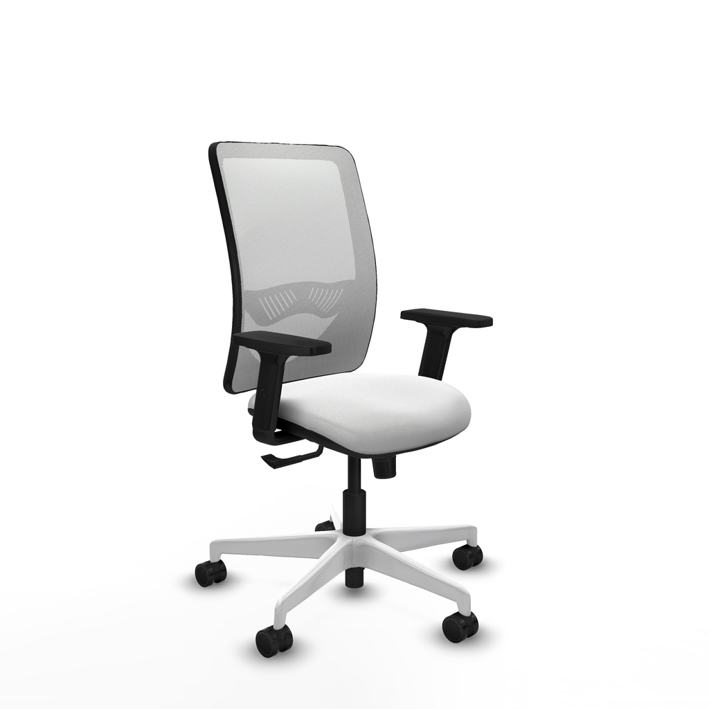 Zulema sincro malla blanca bali blanco brazos 2D base blanca  ruedas 65mm nailon