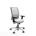 Zulema sincro malla blanca bali blanco brazos 2D base aluminio  ruedas 65mm engomadas