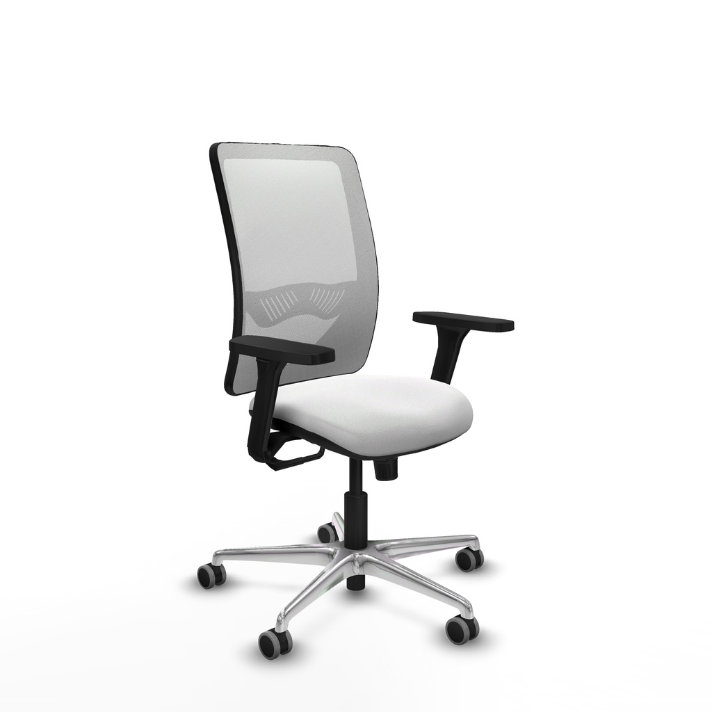 Zulema sincro malla blanca bali blanco brazos 3D base aluminio  ruedas 65mm engomadas
