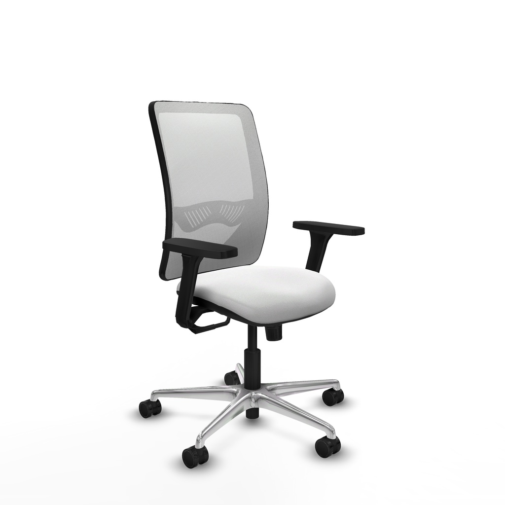 Zulema sincro malla blanca bali blanco brazos 3D base aluminio  ruedas 65mm nailon