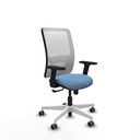 Zulema sincro malla blanca bali azul cielo brazos 2D base blanca  ruedas 65mm engomadas