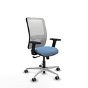 Zulema sincro malla blanca bali azul cielo brazos 2D base aluminio  ruedas 65mm engomadas