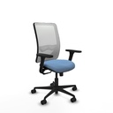 Zulema sincro malla blanca bali azul cielo brazos 3D base nailon  ruedas 65mm nailon