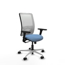 Zulema sincro malla blanca bali azul cielo brazos 3D base aluminio  ruedas 65mm nailon