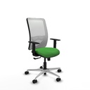 Zulema sincro malla blanca bali verde brazos 1D base aluminio  ruedas 65mm nailon