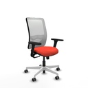 Zulema sincro malla blanca bali naranja oscuro brazos 3D base blanca  ruedas 65mm engomadas