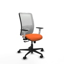 Zulema sincro malla blanca bali naranja brazos blancos base nailon  ruedas 65mm nailon