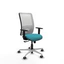 Zulema sincro malla blanca bali turquesa brazos 1D base aluminio  ruedas 65mm engomadas