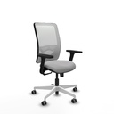 Zulema sincro malla blanca bali gris claro brazos 3D base blanca  ruedas 65mm engomadas