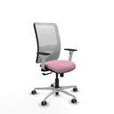 Zulema sincro malla blanca bali rosa brazos blancos base aluminio  ruedas 65mm engomadas
