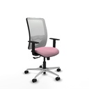 Zulema sincro malla blanca bali rosa brazos 1D base aluminio  ruedas 65mm nailon