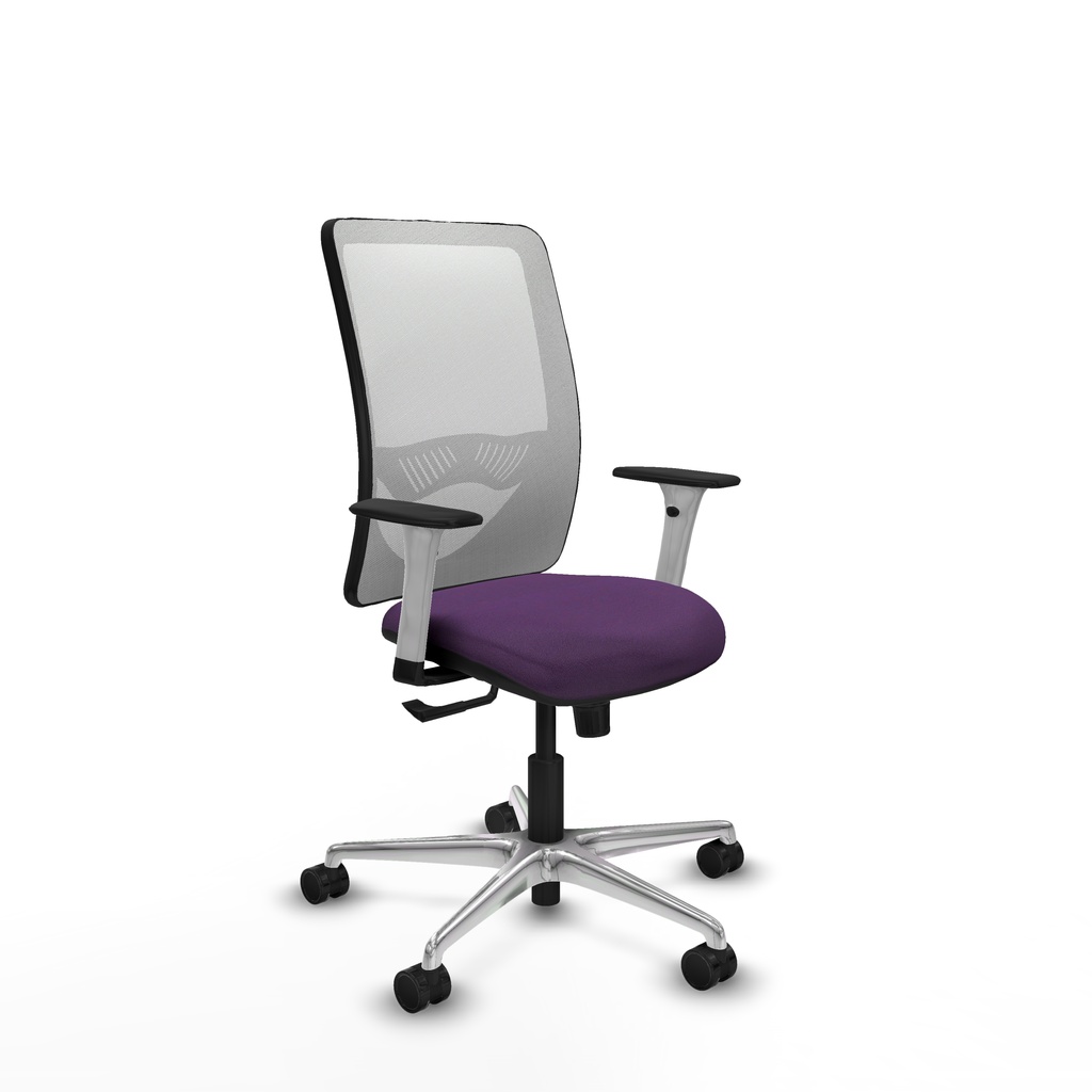 Zulema sincro malla blanca bali morado brazos blancos base aluminio  ruedas 65mm nailon