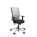 Zulema sincro malla blanca bali negro brazos 1D base aluminio  ruedas 65mm engomadas