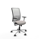 Zulema sincro malla blanca similpiel blanco brazos blancos base aluminio  ruedas 65mm engomadas
