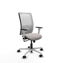 Zulema sincro malla blanca similpiel blanco brazos blancos base aluminio  ruedas 65mm nailon
