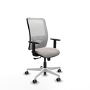 Zulema sincro malla blanca similpiel blanco brazos 1D base blanca  ruedas 65mm engomadas