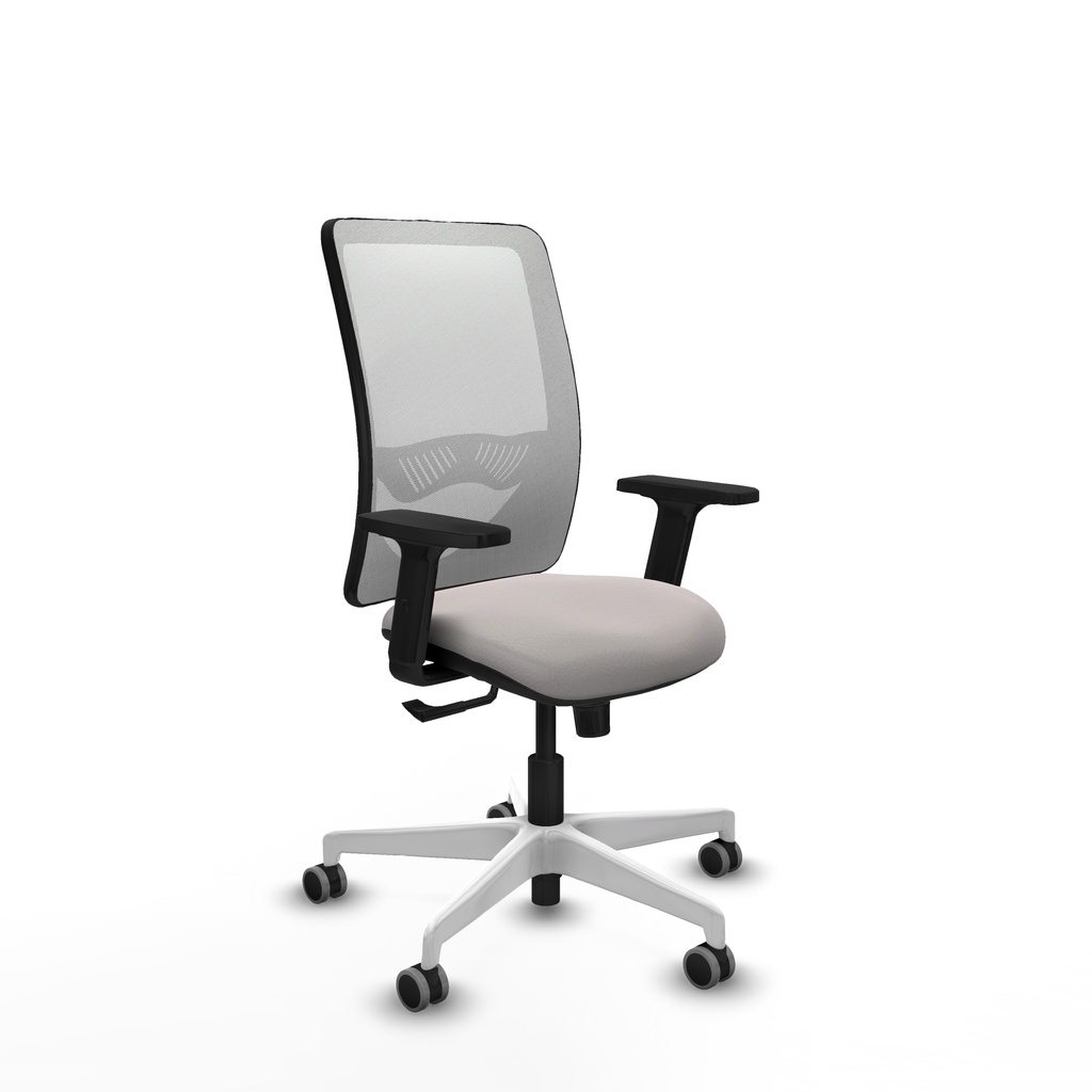 Zulema sincro malla blanca similpiel blanco brazos 2D base blanca  ruedas 65mm engomadas