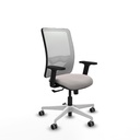 Zulema sincro malla blanca similpiel blanco brazos 2D base blanca  ruedas 65mm engomadas