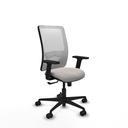 Zulema sincro malla blanca similpiel blanco brazos 2D base nailon  ruedas 65mm nailon