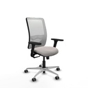 Zulema sincro malla blanca similpiel blanco brazos 3D base aluminio  ruedas 65mm engomadas
