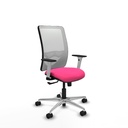 Zulema sincro malla blanca similpiel rosa brazos blancos base aluminio  ruedas 65mm nailon
