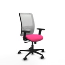 Zulema sincro malla blanca similpiel rosa brazos 2D base nailon  ruedas 65mm nailon