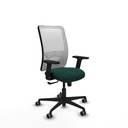 Zulema sincro malla blanca similpiel verde botella brazos 2D base nailon  ruedas 65mm engomadas