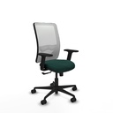 Zulema sincro malla blanca similpiel verde botella brazos 2D base nailon  ruedas 65mm nailon