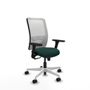 Zulema sincro malla blanca similpiel verde botella brazos 3D base blanca  ruedas 65mm nailon