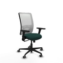 Zulema sincro malla blanca similpiel verde botella brazos 3D base nailon  ruedas 65mm engomadas