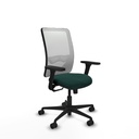 Zulema sincro malla blanca similpiel verde botella brazos 3D base nailon  ruedas 65mm nailon