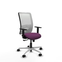 Zulema sincro malla blanca similpiel morado brazos 1D base aluminio  ruedas 65mm nailon
