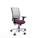 Zulema sincro malla blanca similpiel morado brazos 2D base blanca  ruedas 65mm nailon